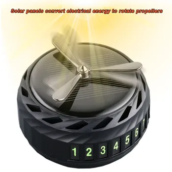 Solar Rotativ Masina Odorizant Parfum Solid Cu Aroma Difuzor Cu Parcare Magnetic Numărul De Telefon Card De Placa Accesorii Auto