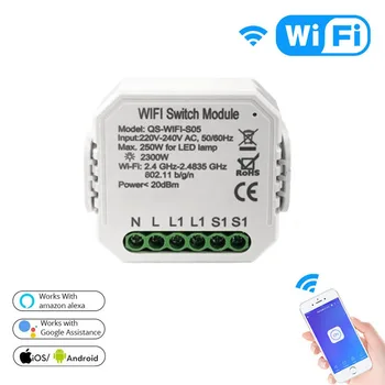 Tuya Wifi Smart Switch Module Wireless Smart Home Switch 220~240V Monitor Consumul de Măsurare Pentru Google Acasa de Viață Inteligentă