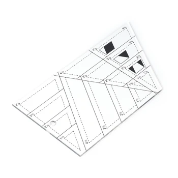 De înaltă Calitate Forma Măsură Trapez Pilote Rigla din Plastic DIY Mozaic de Cusut Instrumente POT-9B