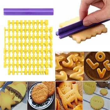 Noi DIY Plastic Scrisoare de Patiserie Tort Instrumente de Mucegai Alfabetul Tort Mucegai Cookie Fondant Cutter Cookie Cutter Apasă Timbru Embosser Mucegai