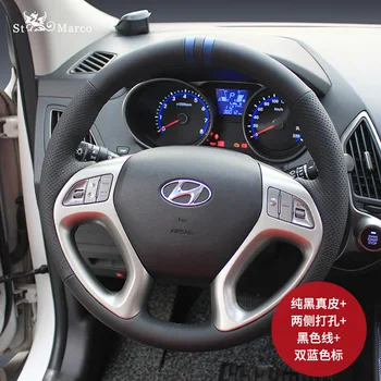 Pentru Hyundai ELANTRA MISTRA IX35 Nou Sonata SANTAFE TUCSON DIY Personalizate cusute de mână din piele, piele de căprioară masina capac volan