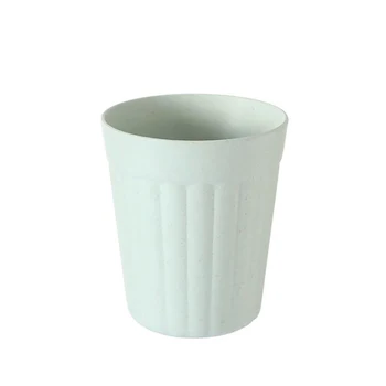 Cilindrice fibre de bambus verde cupa nu se ocupe de copii din plastic eco-friendly paie de grâu cafea cu lapte bea cupa periuta de dinti cupa