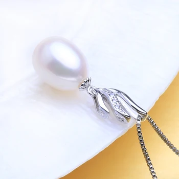 FENASY Naturale de apă Dulce Pearl Seturi de Bijuterii Argint 925 Cercei Picătură Pandantiv Coliere Pentru Femei seturi de Bijuterii de Nunta