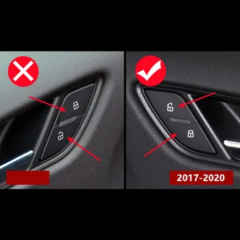 Masina de Deblocare a Portierei Swtich Butoane Paiete Decor Acoperi Trim 4 buc Pentru Audi A3 2017-2020 Aliaj de Aluminiu de Interior Accesorii