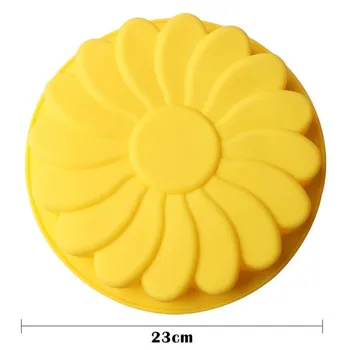 Silicon Tort Mare Matrite de Floarea-soarelui Tort Bakeware Bicarbonat de Instrumente 3D Pâine, produse de Patiserie Mucegai Pizza Pan Tavă DIY Ziua de naștere Petrecere de Nunta