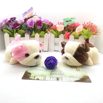 Kawaii Câine Jucării Moi Umplute 4 Culori 12CM Drăguț Animal de Pluș, Păpuși Cheie Lanț Inel Pandantiv Jucarii de Plus Cadou de Ziua de nastere pentru Copii