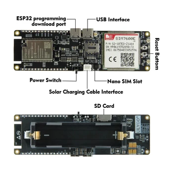 LILYGO® TTGO SIM7600E-H Modulul ESP32-WROVER-B Chip WiFi Bluetooth 18560 Suport Baterie de Încărcare Solară Consiliul de Dezvoltare