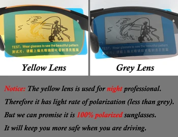 HOOLDW Bărbați Noapte Viziune Ochelari de sex Masculin Polarizat ochelari de Soare Galben Lentile de Conducere de Noapte Anti-orbire Ochelari de protecție Ochelari de Oculos masculino