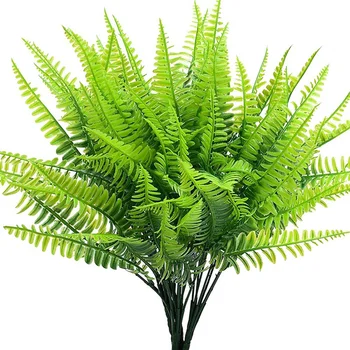 12 Pack Plante Artificiale Ferigi Faux Ferigi pentru Piscină Interioară Plante Artificiale în Afara casei, Grădină, Birou de Nunta Decor