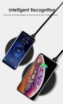 5W/10W Încărcător Wireless Pentru IPhone 12 Xs Max X XR 8 Plus Rapid de Încărcare Pad Pentru Ulefone Doogee Pentru Samsung Nota 9 Nota 8 S10 Plus