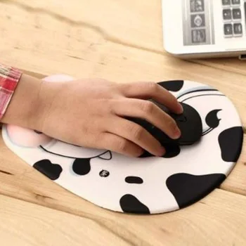 1 BUC Silicon Pad Mouse-ul Drăguț Animal Vaca Non-alunecare de Spuma de Memorie Confort Umanizat Încheietura mâinii Suport Mouse Pad Pentru Laptop Calculator