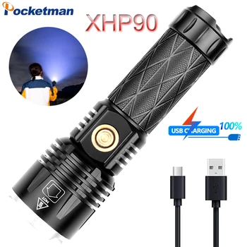 Puternic Nou XHP90 Lanterna LED-uri USB Reîncărcabilă Lanterna XHP50 Lanterna cu Zoom Lanterna XHP70 Lanterna Utilizare Baterie 18650