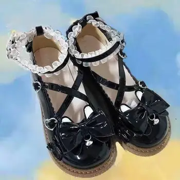 Cap rotund toc mic elev Lolita pantofi copii 2021 vara noi Japonez stil Britanic drăguț arc singur pantofi
