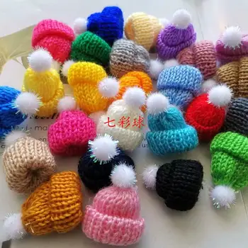 10buc Mixte Colorate Tricotate Mini Pălării DIY Ambarcațiuni de Cusut De Saci de Îmbrăcăminte coreeană Accesoriu Fierbinte de Vânzare Păpuși Mini Jucarii