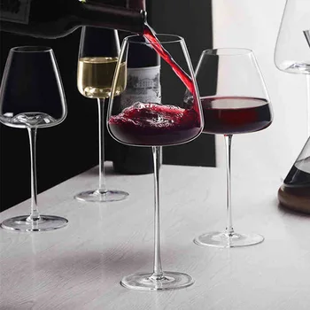 Opera de arta 500-600Ml de Colectare la Nivel de Manual Pahar de Vin Roșu Ultra-Subțire de Cristal Visiniu Bordeaux Pocalul de Artă Burtă Mare Degustare Cupa