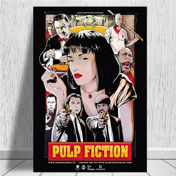Pulp Fiction Clasic Postere De Film Celebrul Quentin Tarantino Panza Figura Tablouri Vintage De Perete De Arta Imagine Pentru Decor Acasă