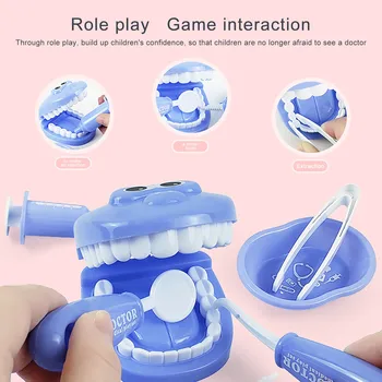9Pcs/set Copii Pretinde a Juca Jucărie Dentist Verifica Dintii Model Pentru Medicii Rol Joacă Acasă Părinte-copil Interactive jucarii Educative