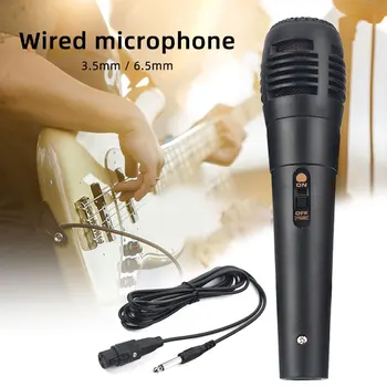 Universal de 3,5 mm 6.5 mm interfață cu Fir split microfon Portabil Publice Transmițător KTV Karaoke Înregistrare Negru dropshipping