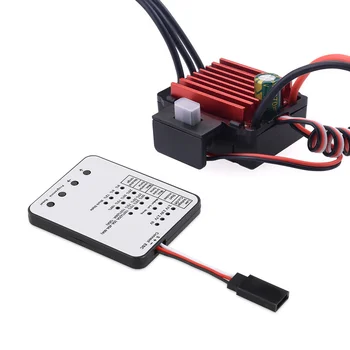 Depăși Hobby KK Impermeabil 35A Brushless ESC 2-3S Electric, Controler de Viteza cu LED-uri de Programare Card pentru RC 1/16 1/14 Masina RC