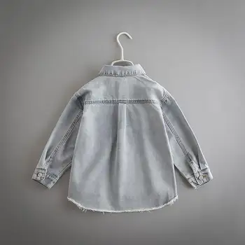 Baieti tricou denim 3-13 ani 2021 primăvară nouă mare pentru copii haine copilul la modă coreean jacheta copii externe stil camasa
