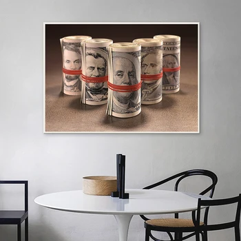 Modern Bani de Artă Panza Pictura de Dolari Cash Imagine Postere si Printuri Cuadros de Perete Camera de zi Decor Mural Fara rama Tablou