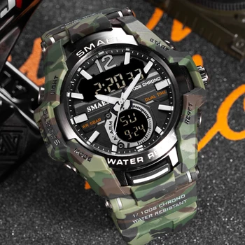 Noul Sportului Militar SMAEL Mens Ceas rezistent la apa de Sus Brand de Lux Analog Cuarț Ceas de mână Digital Mens Dual Display Data Ceasuri