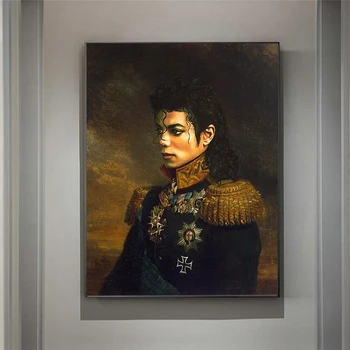 Clasic Panza Poster Portret General Michael Jackson Postere si Printuri pe Panza de Imprimare pentru Acasă Decorare Camera de zi