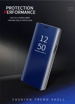 Rezistent la șocuri Caz pentru Xiaomi Redmi Nota 7 8 Pro 8T 9 9S Lux Smart Mirror Flip Cover Pe Xiomi Redmi 7 7A 8 8A 9A 9C Fundas
