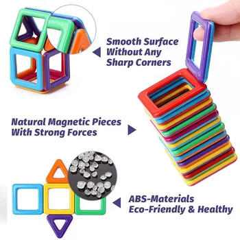 DIY Joc mai Mare Magnet de Jucărie Jucării Magnetice de Construcție Pentru Copii-Animale Magnetice Blocuri Kit Constructor Lego Avion Gresie