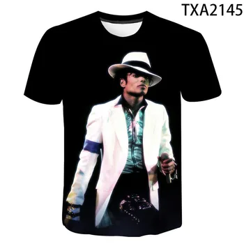 Noi 2021 Vara Street Dance 3D de Imprimare t-shirt Cântăreață Pop Dansator Michael Jackson T-shirt pentru Bărbați Femei Hip Hop Cool T-shirt