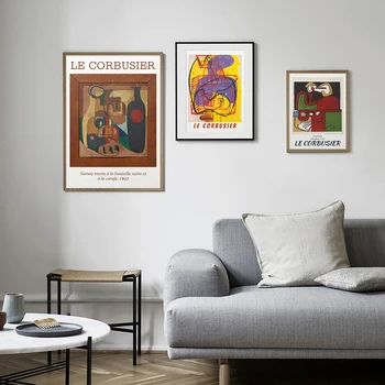 Le Corbusier Panza De Imprimare Muzeul Expoziție De Postere Abstracte Cubism Arta Pictura Pe Perete Poza La Mijlocul Secolului Acasă Galerie Decor