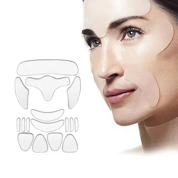 16pcs Silicon Reutilizabile Fata Frunte Autocolant Obraz, Bărbie Autocolant Patch-uri de Frunte Benzi Pentru Femei Make-Up Îngrijire a Pielii
