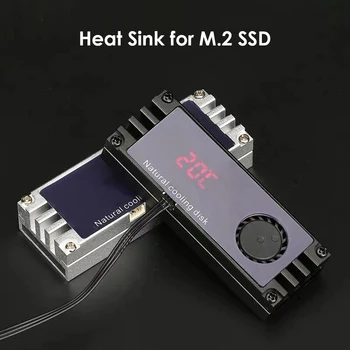 SSD Radiator Cooler cu Ventilator Turbo Seturi M2 Digital Temp de Afișare Calculator de uz Casnic Piese de Siguranță pentru NVMe M. 2 SSD