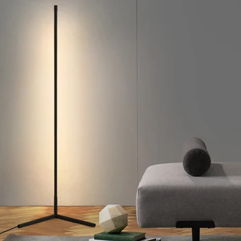 Nordic LED-uri Lampa de Podea Modern, Simplu, Alb Cald Colț Rod Podea de Lumină pentru Camera de zi Interior Atmosfera Corpuri de iluminat