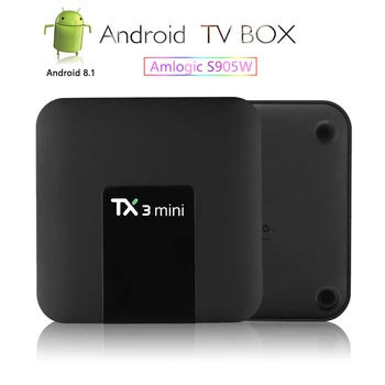 TX3 Mini Smart TV Box Android 8.1 Amlogic S905W 1G 2G 8G 16G 4K HEVC 2.4 G/5G Dual WiFi Set Top Box PK H95 T95 Android box