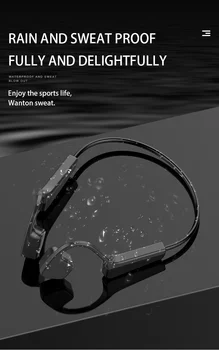 Anomoib Conducție Osoasă Căști fără Fir Bluetooth Sport Căști IP56 Cască Stereo Hands-Free cu Microfon Pentru a rula