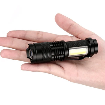 Mini Lanterna LED-uri COB+Q5 USB Reîncărcabilă Lampă Lumina de Lucru cu Built-in Baterie de Pescuit Lanterna Lanterna Reglabil rezistent la apa