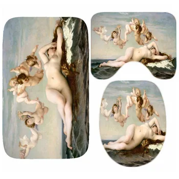 Elegant Nașterea lui Venus Perdea de Duș Baie Cortina Sandro Botticelli Pictura Impermeabil Cortina pentru Baie de Art Decor Cadou