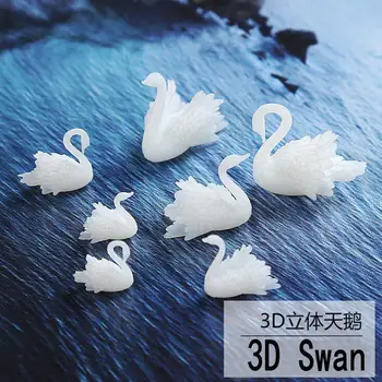 Mini Stereo 3D Lebada DIY Cristal Rășină Epoxidică Bijuterii Umpluturi Pandantiv Accesorii Farmece Manual Kawaii Cabochon Meserii Creative