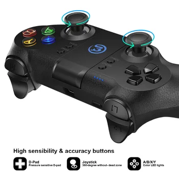 GameSir T1s Bluetooth 2.4 G Wireless Gaming Steam Controller Gamepad Joystick-ul pentru Telefon Android/Windows PC/VR/PS3/TV Box