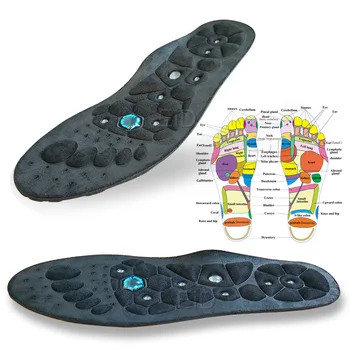 Premium Ortopedice Terapia Magnetică Tălpi Interioare Pantofi Suport Arc Tampoane Magnet De Cauciuc Moale De Sănătate Terapie Acupunctura Tălpi Unisex