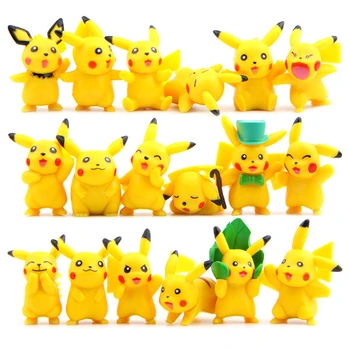 Takara Tomy Pokemon Pikachu Papusa Ornamente Hand-made, Model Micro-vezi Anime Pokemon Acțiune Figura Jucarii pentru Copii