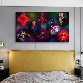 Supereroi Marvel, Captain America de Pictura Panza Printuri Avengers Iron Man Poster de Arta de Perete Imagini pentru Dormitorul copilului Decor Mural