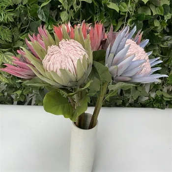 Unul Mătase Mare Protea Cynaroides Simulare Pitaya Tijei florale pentru Nunta Acasă Decorative, Flori Artificiale