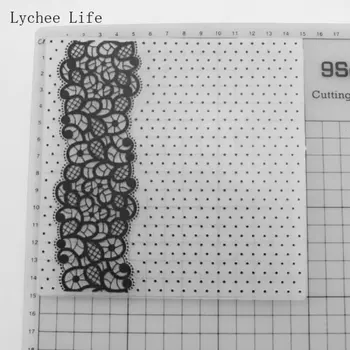 Lychee Viata Floare Puncte Relief Dosare DIY Face Cărți de Hârtie Ambarcațiuni Stencil Album Șablon Plastic Cadouri lucrate Manual