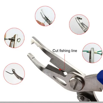 Pescuit Cleste Foarfeca Atrage Cutter Cârlig Pentru Îndepărtarea Pescuit Instrumentul De Tăiere De Pește Utilizați Clește Multifuncțional Foarfece De 4,93 Inch