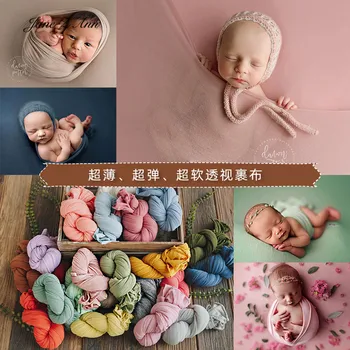 26 de culoare subțire elastic moale perspectivă folie de vară de fotografie copil nou-născut recuzită fotografie 45x160cm