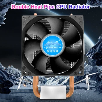 2 Conducte de Căldură CPU Cooler Radiator Tăcut 4Pin PWM Ventilator de Răcire Pentru Intel LGA 1150 1151 1155 1200 1366 2011 AMD AM3 AM4 Ventilador