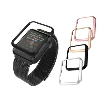 Ceas caz Acoperire Pentru Apple Watch 3 2 1 Coajă de Protecție pentru iWatch 5 4 44mm 40mm 38mm Apple Watch 42mm carcasa de Metal
