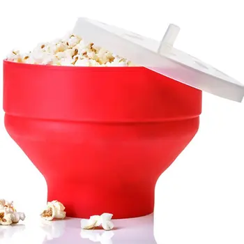 Silicon de popcorn cuptor cu Microunde pliat popcorn Creativ înalt rezistent la temperaturi mari, acoperite cu silicon găleată